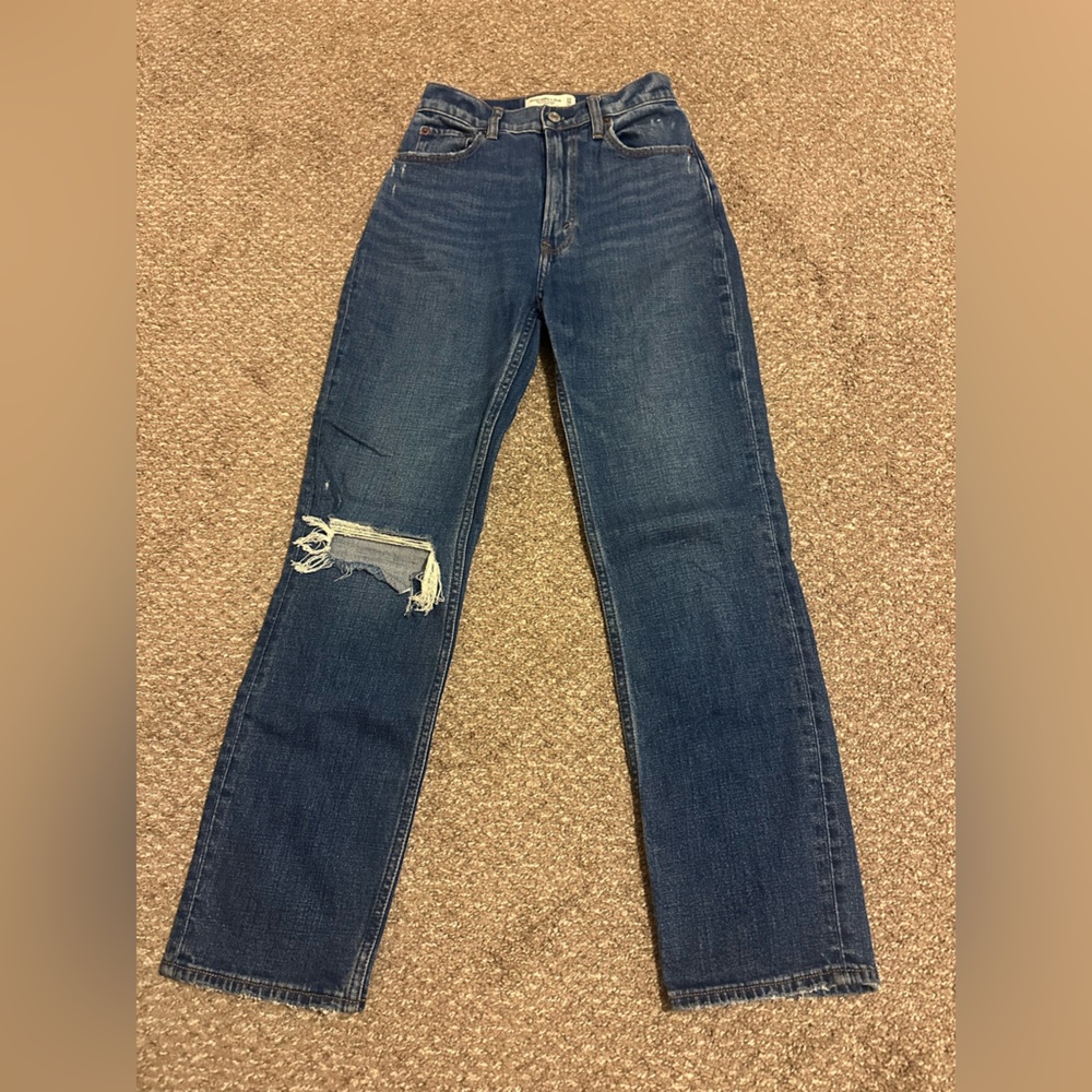 Abercrombie & Fitch Blue Straight Leg Jeans